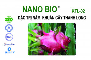 NANO BIO: ĐẶC TRỊ, phòng chống bệnh do nấm, vi khuẩn gây bệnh cho cây Thanh Long, chai 250, 500, 1.000, 5.000ml